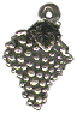 Grapes 3D Fruit Sterling Silver Charm Pendant