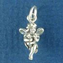 Angel Small 3D Sterling Silver Charm Pendant