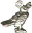 Christmas 12 Days: Calling Bird Small 3D Sterling Silver Charm Pendant