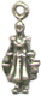 Christmas 12 Days: Maids Milking Small 3D Sterling Silver Charm Pendant