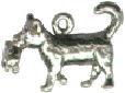 Cat with Kitten in Mouth 3D Sterling Silver Charm