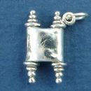 Religious Jewish Torah 3D Sterling Silver Charm Pendant