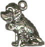 Dog, St. Bernard,3D Sterling Silver Charm