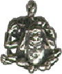 Monkeys 3 See No Evil 3D Sterling Silver Charm Pendant