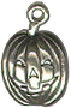 Halloween Jack O Lantern Sterling Silver Charm