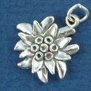 Flower Edelweiss Bud Sterling Silver Charm Pendant
