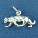 Lion, Female 3D Sterling Silver Charm Pendant