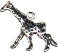 Giraffe 3D Sterling Silver Charm Pendant