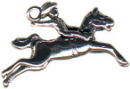 Rodeo Cowboy Roper on Horse 3D Sterling Silver Charm Pendant