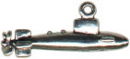 Military Submarine 3D Sterling Silver Charm Pendant