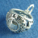 High School Class Ring Sterling Silver Charm Pendant