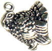 Turkey 3D Sterling Silver Charm Pendant