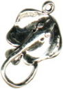 Manta Ray 3D Sterling Silver Charm Pendant