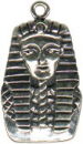 Tour: Egyptian King Tut Head Sterling Silver Charm Pendant