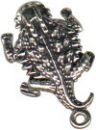 Frog Charm Horny Toad 3D Sterling Silver Pendant