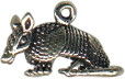 Armadillo 3D Sterling Silver Charm Pendant