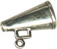 Cheerleader  Megaphone 3D Sterling Silver Charm Pendant