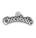 Chocoholic Word Prase Sterling Silver Charm Pendant