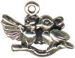 Love Birds Kissing 3D Sterling Silver Charm Pendant