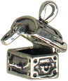 Treasure Chest Small Moveable Sterling Silver Charm Pendant