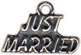 Wedding Just Married Sterling Silver Charm Favor for Wedding Charm Bracelet