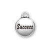 Inspiration Round Domed Affirmation Message Success Sterling Silver Word Charm
