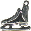 Hockey Skates Sterling Silver Charm Pendant