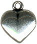Heart Puffed 3D Sterling Silver Charm Pendant