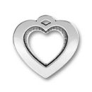 Open Heart Sterling Silver Charm Pendant