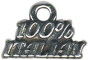 100% Italian Word Charm and Message Phrase Sterling Silver Charm Pendant