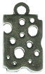 Cheese, Swiss Slice Sterling Silver Charm Wine Charm