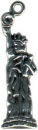 Tour: Statue of Liberty with Rhinestone Sterling Silver Charm Pendant