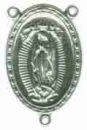 Religious Christian Rosary Center Virgin Mary Sterling Silver Charm