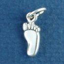 Footprint Symbol Sterling Silver Charm Pendant