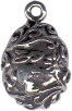 Easter Egg Sterling Silver Charm Pendant