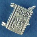 Religious Christian Holy Bible Moveable Sterling Silver Charm Pendant