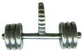 Bar Bells 3D Sterling Silver Charm Pendant