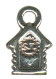 Birdhouse Tiny Sterling Silver Charm Pendant