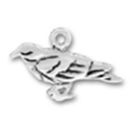 Raven Bird Sterling Silver Charm Pendant