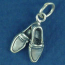 Men's Shoes 3D Sterling Silver Charm Pendant