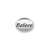 Inspiration Message Word Beads: Believe Mini Sterling Silver Charm