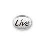 Inspiration Message Word Beads: Live Mini Sterling Silver Charm
