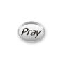 Inspiration Message Word Beads: Pray Mini Sterling Silver Charm
