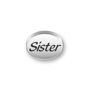 Inspiration Message Word Beads: Sister Mini Sterling Silver Charm