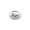 Inspiration Message Word Beads: Fun Mini Sterling Silver Charm