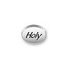 Inspiration Message Word Beads: Holy Mini Sterling Silver Charm