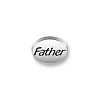 Inspiration Message Word Beads: Father Mini Sterling Silver Charm