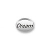 Inspiration Message Word Beads: Dream Mini Sterling Silver Charm