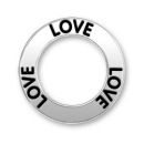 Affirmation Message Love Word Phrase Sterling Silver Band Charms