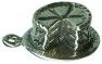 Cake with Slice Missing 3D Sterling Silver Charm Pendant